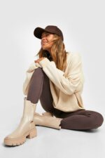 Chelseaboots Med Dragflikar, White