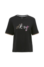 DKNY - Pyjamastopp DKNY The Check List Sleep Top Short SL. - Svart - 34/36