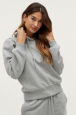 Second Female - Huvtröja Carmella Sweat Hoodie - Grå - 40