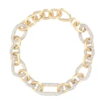 Cult Gaia Utsmyckad metall Reyes -halsband Gul, Dam