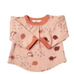 Joha Uld/Bomuld Peach AOP Tröja