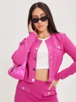 Michael Kors - Cardigans & Koftor - Cerise - Eco Snap Crop Jkt - Tröjor