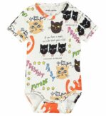 Mini Rodini Body k/æ - Clairvoyant - Hvid/Multifarvet