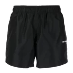 Off White Svart bomullspyjamas Bermuda shorts Svart, Herr