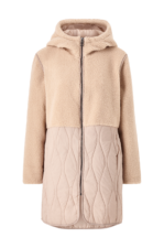 Only - Kappa onlTinka TeddyQuilt Hood Coat - Brun - 34