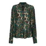 Pinko Bettina Blusa Twill ST. Macula Grön, Dam