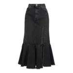 Pinko Bombire Gonna Pj819 DIM Black Black Grå, Dam