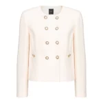 Pinko Elisa Giacca Stuoia Boucle Beige, Dam