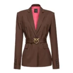 Pinko Ernesta Giacca Lana Tecnica Stretch Brun, Dam