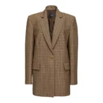 Pinko Esme Giacca Check Brun, Dam