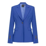 Pinko Evelina Giacca Crepe Stretch Blå, Dam