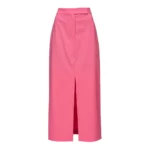 Pinko Graziana Gonna Lana Tecnica Stretch Rosa, Dam