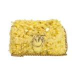 Pinko Love Baby Puff Neon Curls C ECO Shearling Gul, Dam