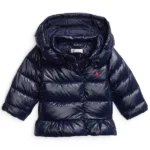 Polo Ralph Lauren Baby Girl Down Jacket Bomber Newport Navy
