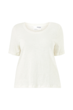 Selected FEMME CURVE - Topp slfLine SS U-neck Tee B Curve - Vit - 46