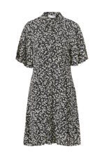 Selected FEMME - Skjortklänning slfUma 2/4 Short Aop Shirt Dress M - Svart - 34