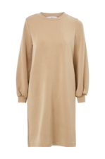 Selected FEMME - Sweatklänning slfTenny LS O-neck Sweat Dress - Brun - 36