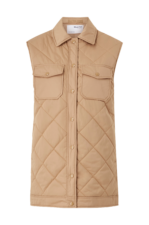 Selected FEMME - Väst slfTinna Long Quilted Vest B Noos - Brun - 38