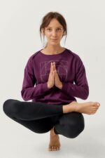 Sense of Karma - Sweatshirt Yoga Crewneck BR FL - Lila - 34/36