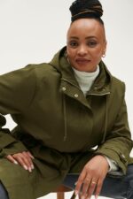 Soaked in Luxury - Kappa slZaria Hooded Coat - Grön - 36