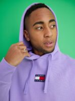 Tommy Jeans Tjm Tommy Badge Hoodie Trøjer Purple