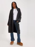 Vero Moda - Cardigans & Koftor - Dark Grey Melange - Vmcody Ls Coatigan Ga Noos - Tröjor