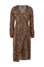 Vero Moda - Klänning vmSandra Lillian L/S Wrap Dress - Svart - 36/38