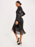 Y.A.S - Festklänningar - Black - Yasflapper 7/8 Sequin Dress - Show - Klänningar