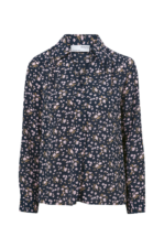 Selected FEMME - Blus slfLina LS Aop Top Noos - Blå - 36